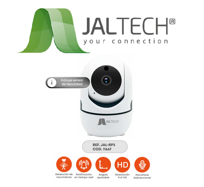 Jaltech JAL-RP3 CÁMARA HD I.P. WIFI ROBÓTICA
