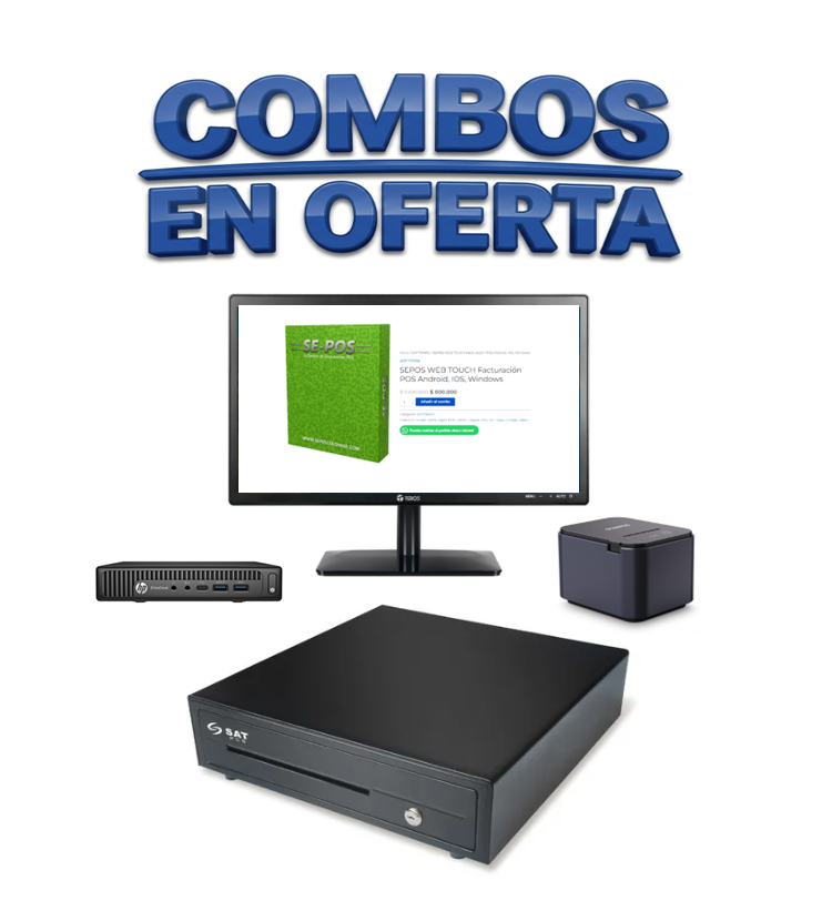 COMBO Monitor 20" + CPU Tiny 2da + Impresora 80mm + Cajón + Lic/POS